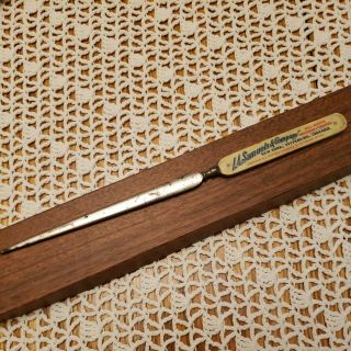 Antique Mail Letter Opener Advertise Steel Celluloid Handle I A Samuels &co Mill