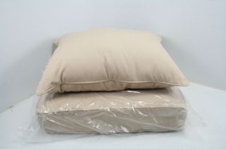 Mozaic Azpc4955 Sunbrella Deep Seating Cushion Pillow Set Corded Edges Beige