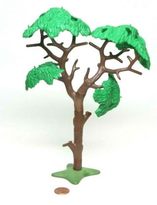 Playmobil Miniature Forest Dollhouse Landscape 9 " Tree W/ Grass Base