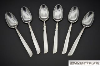 Vintage Art Nouveau Oneida Community South Seas Tea Spoons Silver Plated