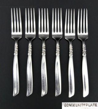 Vintage Art Nouveau Oneida Community South Seas Dinner Table Forks Silver Plated