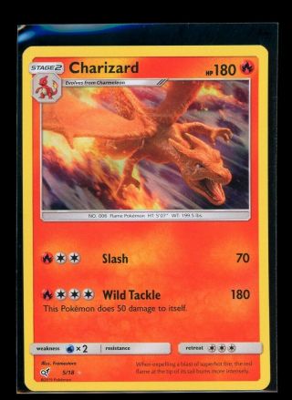 Charizard Holo Rare Pokemon Card 5/18 Detective Pikachu Set Ex/nm