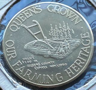 1980 Queens County Nova Scotia $1 Trade Token - Our Faming Heritage