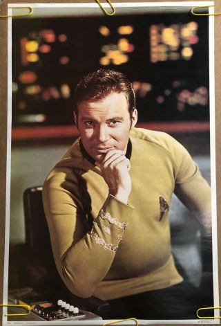 Vintage Poster Captain Kirk 1976 Star Trek Dargis Movie Memorabilia