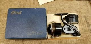 Mitchell Garcia 300 Spinning Reel With Spool Box Made In France
