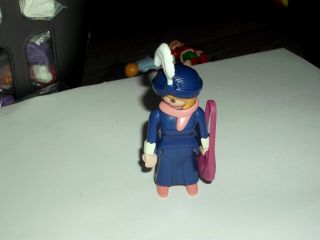 Playmobil Victorian Female Figure,  With Hat With Feather And Handbag V.  G.  C.