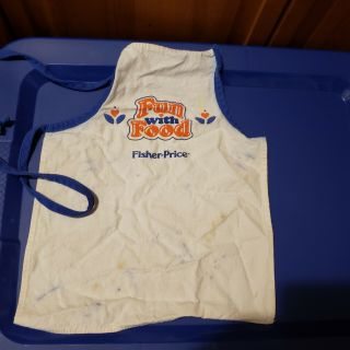 2 Vintage Fisher Price Fun With Food Aprons 2