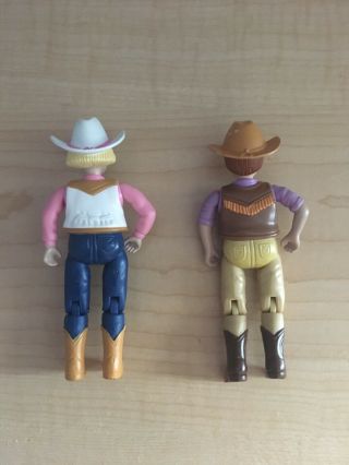 2001 Fisher Price Western Girl & Boy,  Cowgirl Cowboy figures 4.  5” tall 2