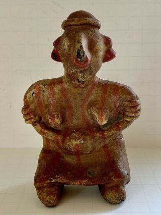 Pre Columbian Nayarit Terracotta Fertility Pregnant Woman Figure Kneeling