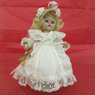 1954 Vintage Vogue Ginny Doll Plw In " My First Corsage " Bride