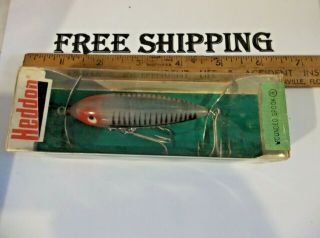 Vintage Heddon Wounded Spook Xrs Silver Shore W/ Floppy Props In Correct Box
