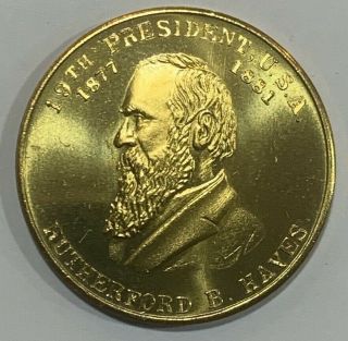 United States President Portrait Medal 19th President Rutherford B.  Hayes