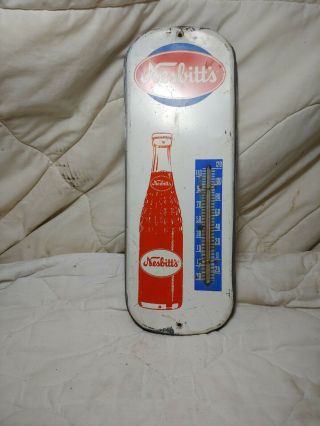 Vintage Antique Nesbitts Soda Thermometer Metal