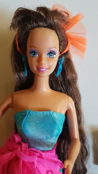 Contemporary Barbie® - Brunette Totally Hair Barbie 1117 From 1992,  Earrings