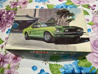 Rare Vintage - 1968 Shelby Gt - 500 Amt Model W/ Cobra Record - T296 - 200