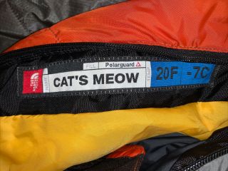 The North Face Cats Meow Polarguard Sleeping Bag 20F - 7C Right /regular W/carry 3