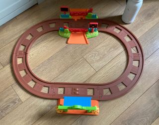 Elc Happyland Spare Brown Track For Country Train Set - Straight Curves Crossing