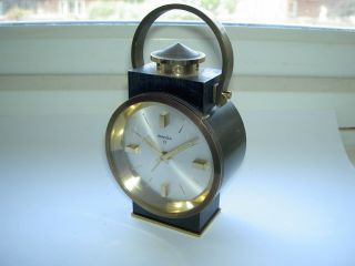 Vintage Swiza 8 Lantern Mechanical Alarm Clock