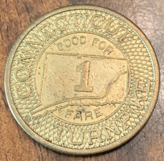 Vintage Connecticut Turnpike Transit Token/coin/medallion - Good For 1 Fare