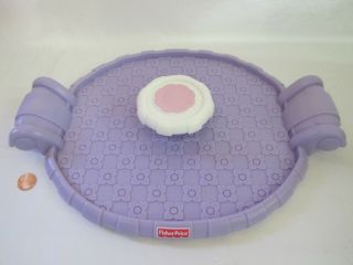 Vintage Fisher Price Fun With Play Food Musical Tea Pot Purple Tray Replacement