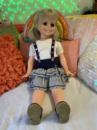 Vintage 1968 Ideal Betty Big Girl Doll,  Playpal Companion,  32” Tall,  Walker