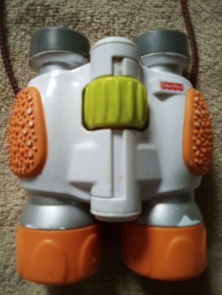 Fisher Price Kid Tough Toy Binoculars White/Orange/Green with Neck Strap 2