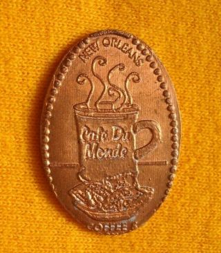 Cafe Du Monde Elongated Penny Orleans La Usa Cent Coffee Souvenir Coin