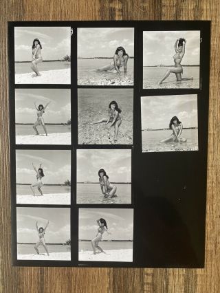 Bunny Yeager Nude Bettie Page Contact Sheet From Yeager’s Archive