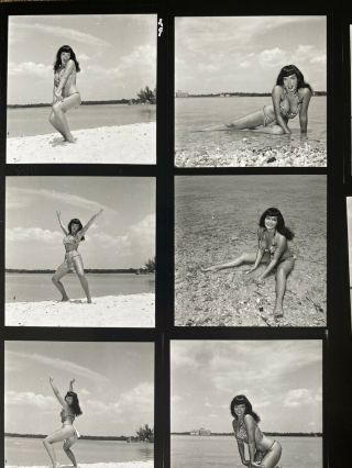 Bunny Yeager Nude Bettie Page Contact Sheet From Yeager’s Archive 2