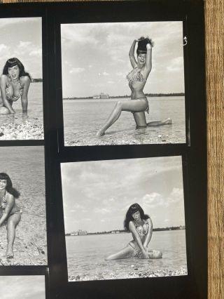 Bunny Yeager Nude Bettie Page Contact Sheet From Yeager’s Archive 3