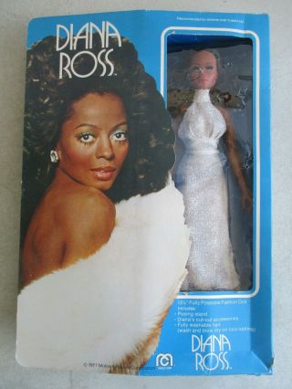 Vintage 1977 Diana Ross 12 1/4 " Doll With Packaging By Mego