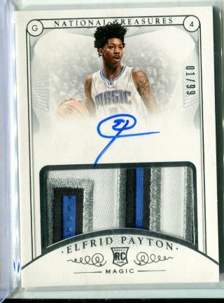 2014 - 15 National Treasures Elfrid Payton Rpa Patch Relic Auto Rc 110 1/99 1/1