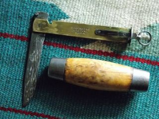 Antique P.  Holmberg Eskilstuna Sweden Barrel Knife 3 7/8 " 6 3/8 "