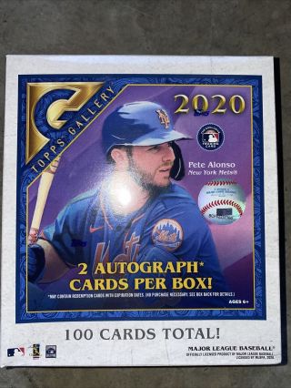 2020 Topps Gallery Mlb Monster Box 2 Autographs Per Box 100 Cards