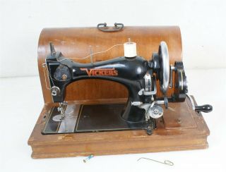 Antique Vickers Hand Crank Sewing Machine Imported,  England