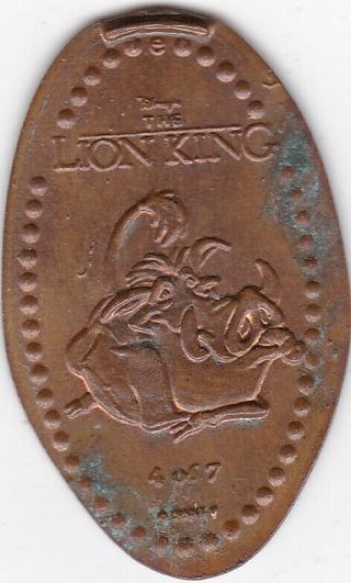 Elongated Souvenir Penny: Disney The Lion King (4 Of 7) Z 98a