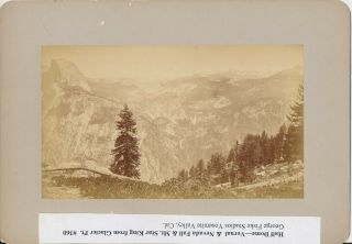 1880s Photo By George Fiske - Yosemite Half Dome Vernal & Nevada Fall & Mt Sta