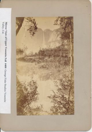 1880s Photo By George Fiske - Mirror View Of Upper Yosemite Falls 400