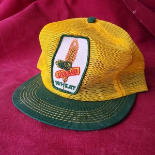 Vtg Dekalb Wheat Seed Farm Corn Mesh Patch Snapback Hat K Products Usa Cap