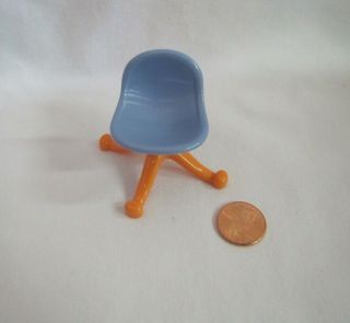 Fisher Price Loving Family Dollhouse Computer Desk Blue Chair Swivels Office