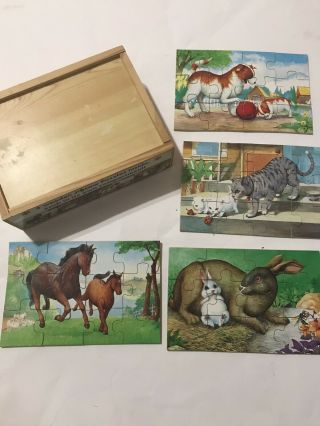 Melissa & Doug Jig Saw In A Box 4 Puzzles Complete