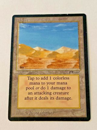 Desert 1993 Magic The Gathering Arabian Nights Card 21a