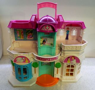 Fisher Price Sweet Streets Hospital,  Doll House,  With Accessories,  Exc