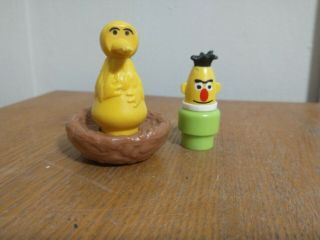 Vtg Fisher Price Sesame Street Big Bird & Bert Little People Muppets Figure