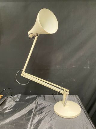 Vintage Anglepoise Table / Desk Lamp White Adjustable Herbert Terry