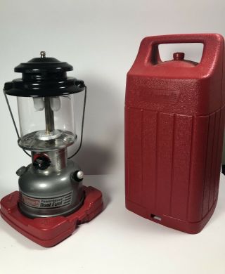 Vintage Coleman Premium Powerhouse 295 700t Dual Fuel Lantern 07/99 Red Case