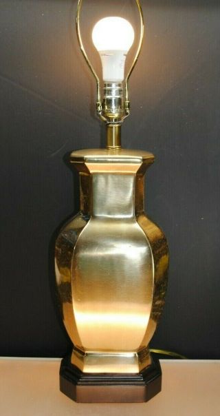 Vintage " Frederick Cooper " Chicago Brass Urn Shaped Oriental Table Lamp