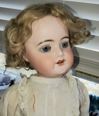Lovely 21 " Antique German Bisque Doll Schoenau & Hoffmeister Mold 5000 Pb Star