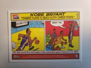 Kobe Bryant 2003 - 2004 Topps Bazooka Comic 8 Lakers Basketball Card