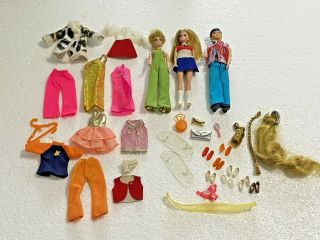 Vintage 1970s Topper Dawn Dolls Friends With Accessories